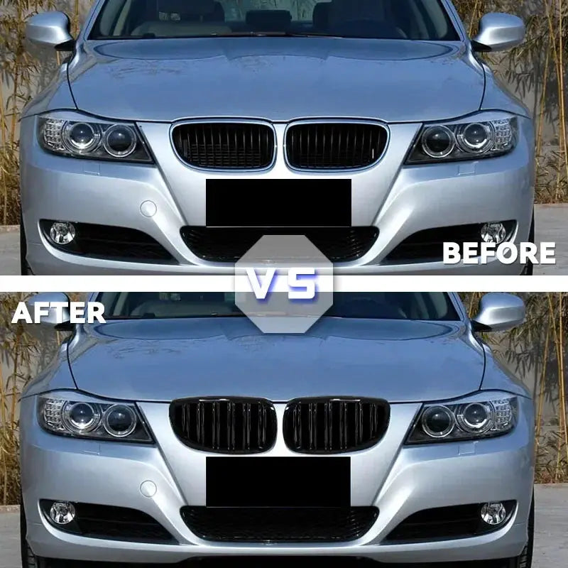 Front Bumper Kidney Grill Gloss Black Dual Line Grille Car Styling Racing Grilles For BMW E92 E93 M3 2006-2009 Replacement Part by InterCyprus Trading Ltd