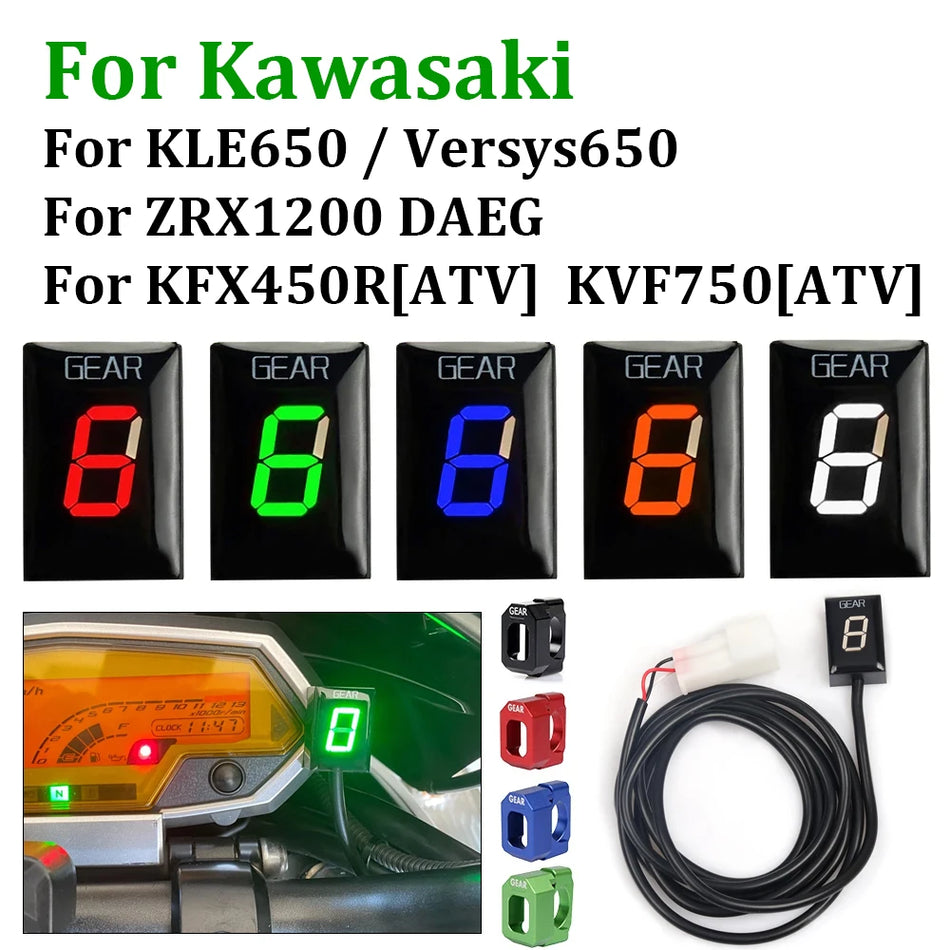 Kawasaki Versys 650 Gear Indicator Display for KLE650, ZRX 1200, KFX 450R ATV
