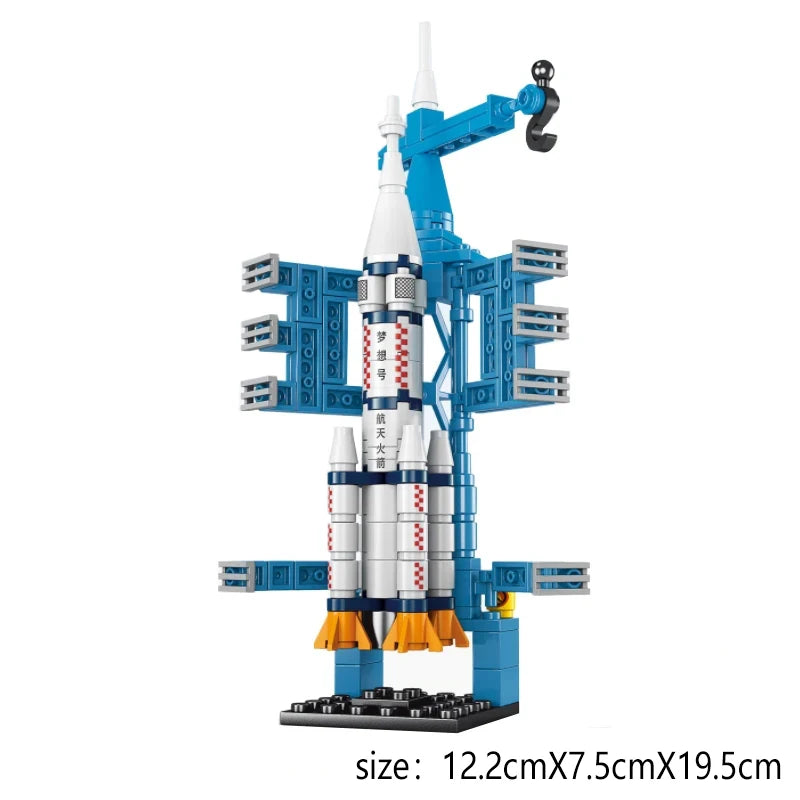 JIAJIALE Space Rocket Launch Model Building Blocks Set 130pcs