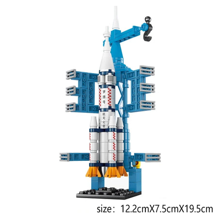 JIAJIALE Space Rocket Launch Model Building Blocks Set 130pcs