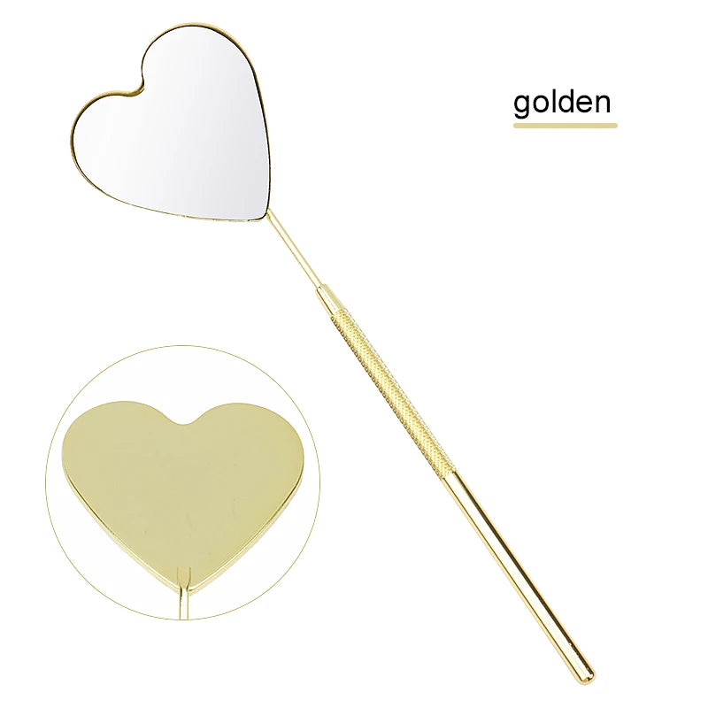 Stainless Steel Long Handle Eyelash Extension Checking Mirror AA286-05