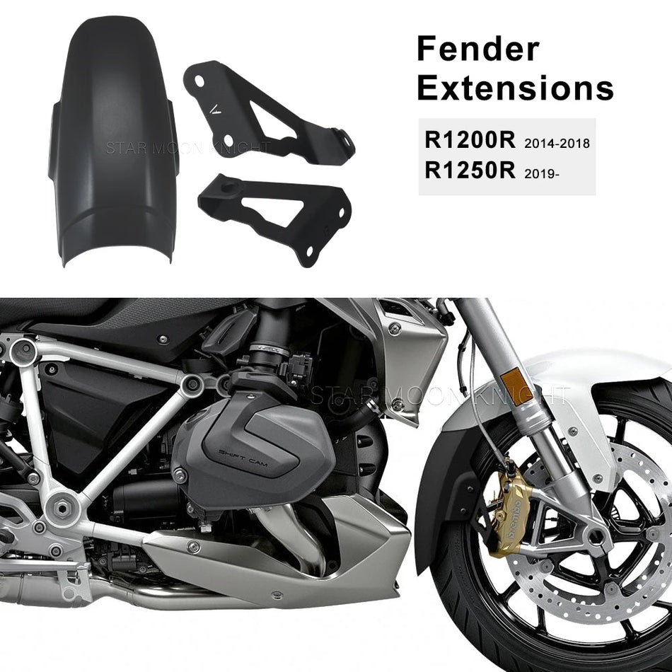 Extensões de Para-lamas Dianteiro BMW R1250R, Protetor Contra Salpicos Para R1200R 2015-2018, Atualização Durável do Para-lamas da Motocicleta
