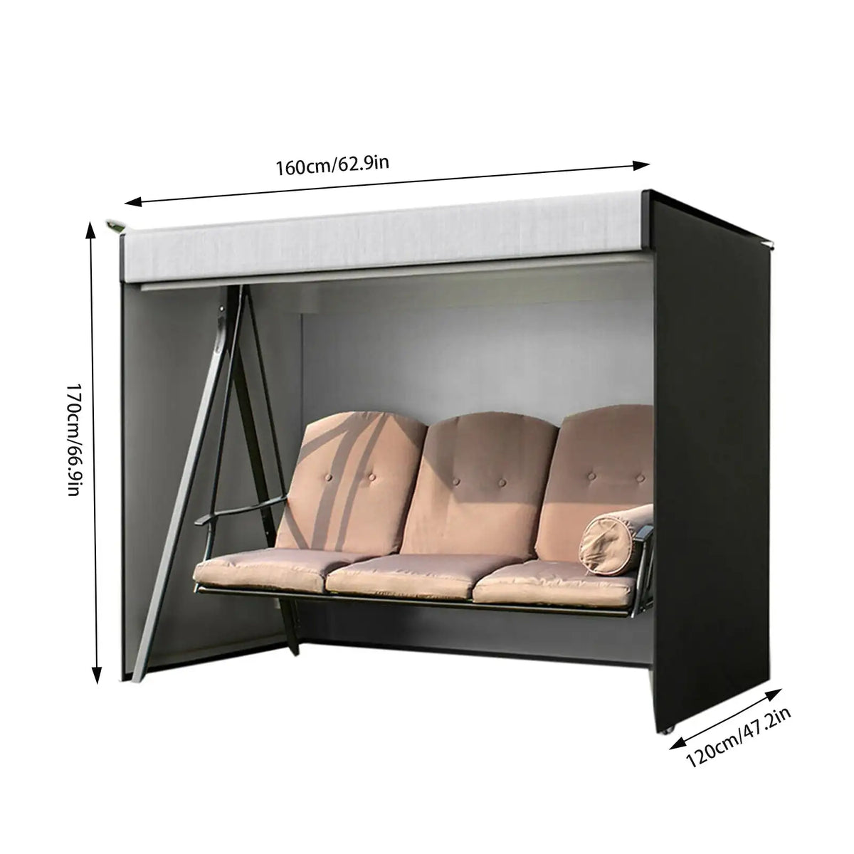 Patio Swing Chair Cover 210D Oxford Cloth &ndash; Windproof