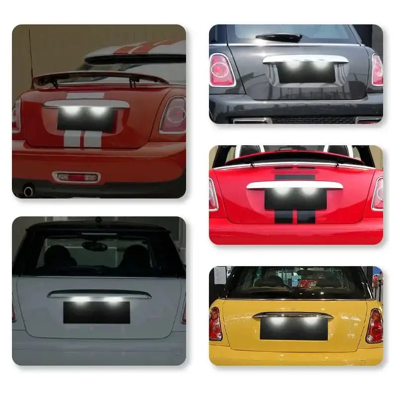 Mini Cooper LED License Plate Lights 2 Pcs White 12V