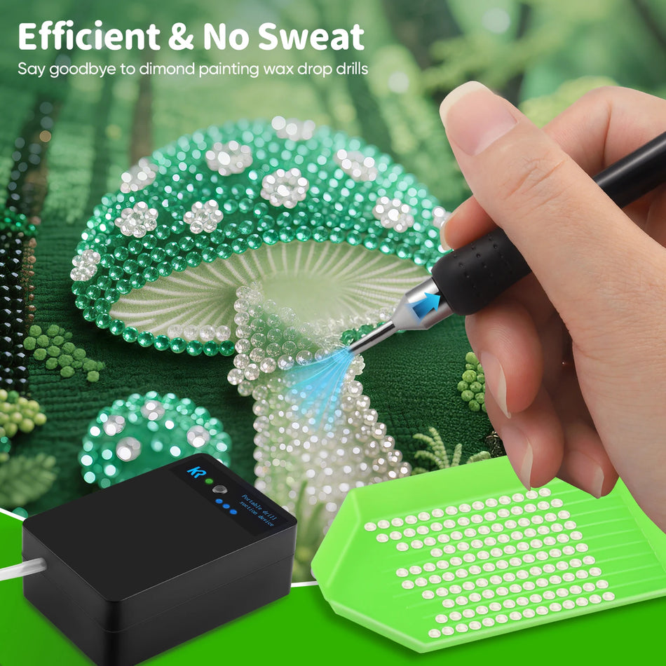 Stilou pentru pictură cu diamante fără fir cu pompă de vid pentru pietre AB