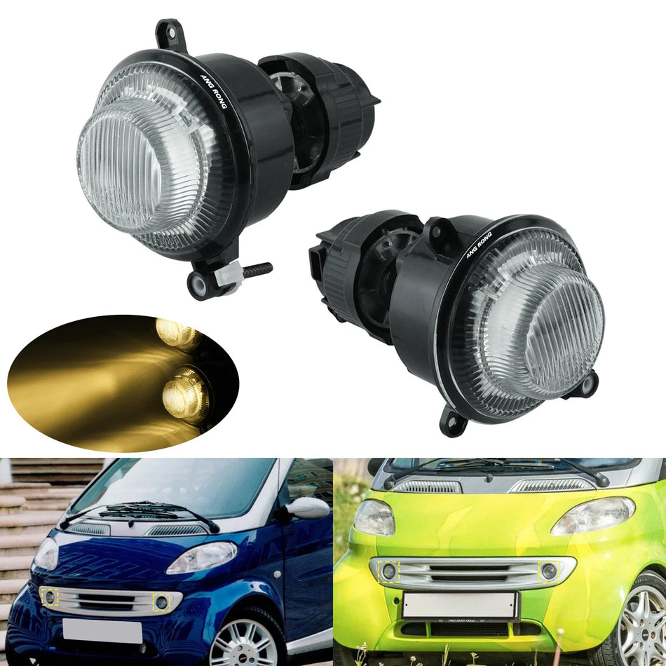 Bombillas de luz antiniebla H3 blanco cálido para Smart Fortwo 450 98-07