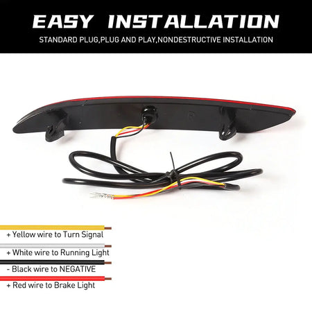 LED Rear Bumper Reflector Light For Chevrolet Cavalier 2020 2021 2022 Brake Warning Dynamic Turn Signal Lamp Car Accessories 12V by InterCyprus Trading Ltd