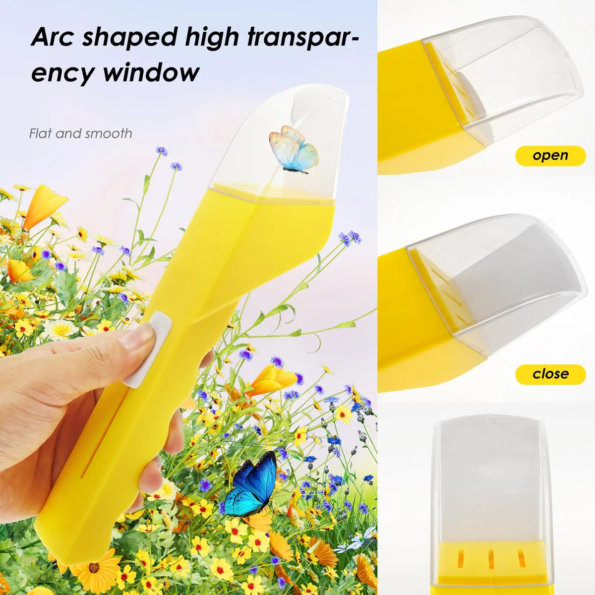 Bug Catcher for Kids - Quick Release Insect Catching Tool with Clear Window