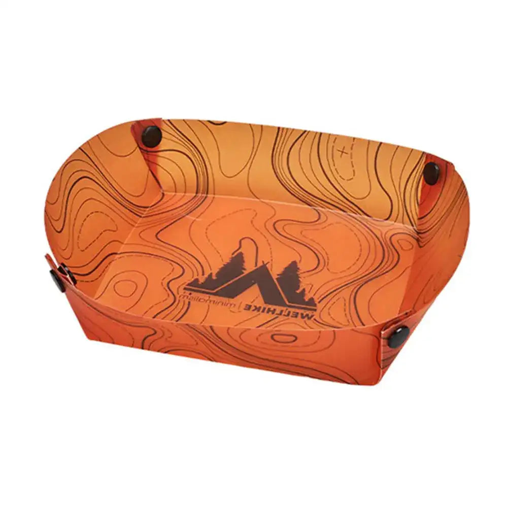 Outdoor Portable Foldable Camping Tableware Food Grade Orange Dining plate