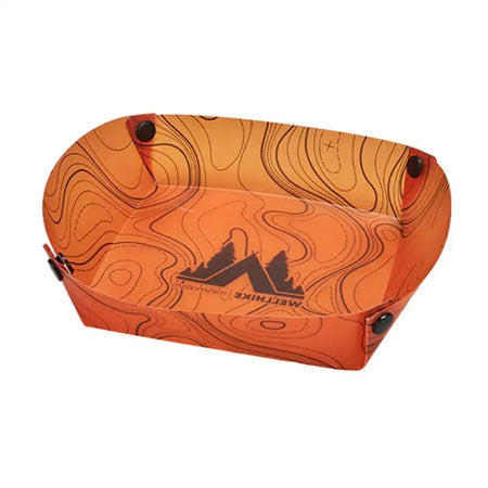 Outdoor Portable Foldable Camping Tableware Food Grade Orange Dining plate