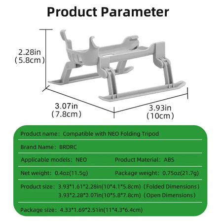 Heightened Landing Gear Quick Release Bracket For DJI Neo