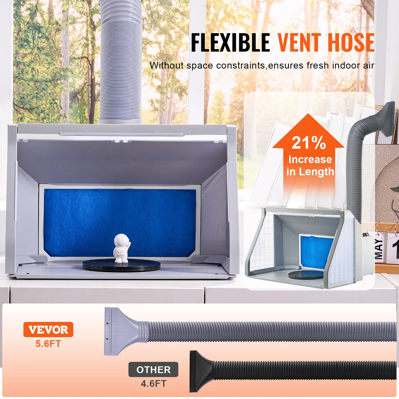 SucceBuy Airbrush Spray Booth HS E550BLK &ndash; LED Lights