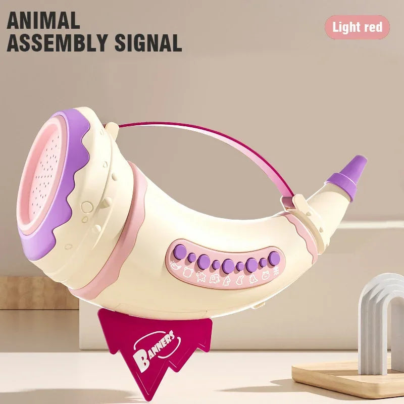 Animal Sound Horn Trumpet Sound Maker - Educational Toy light red