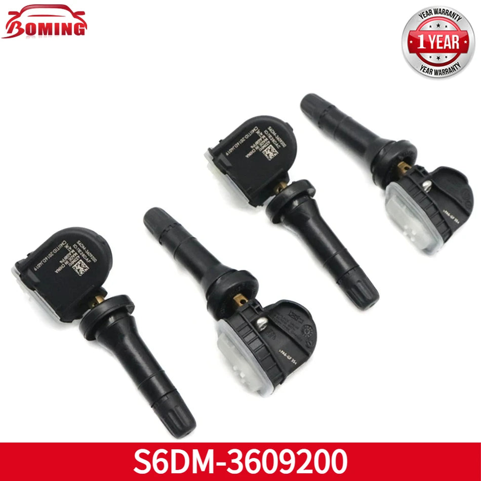 4-teiliges TPMS-Reifendrucksensor-Set für BYD E5 E6 F3 Qin Song Tang Yuan S6DM3609200 S6DM-3609200