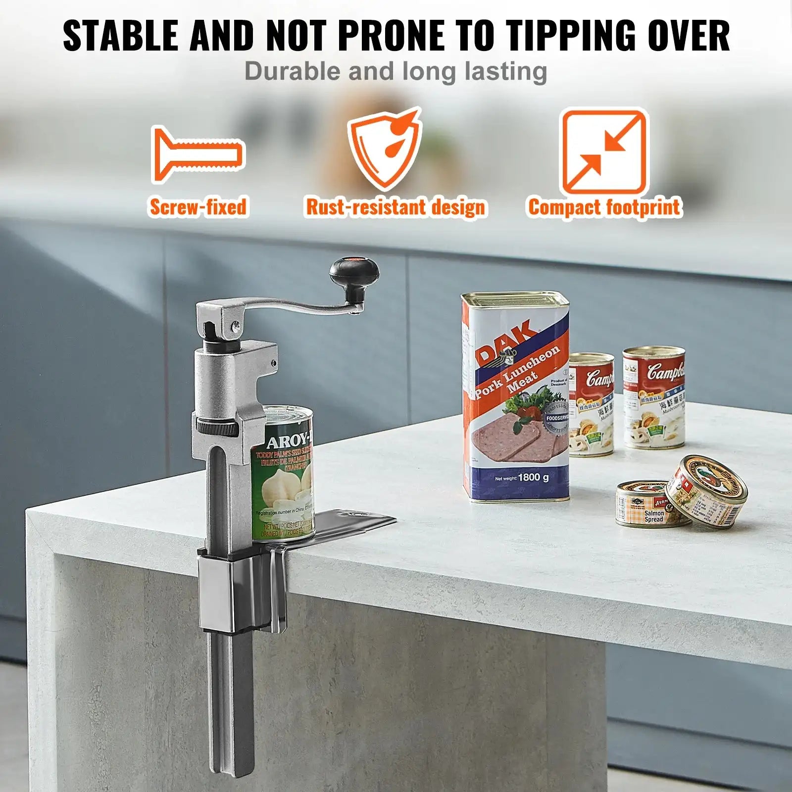 Commercial Table Can Opener With Adjustable Height