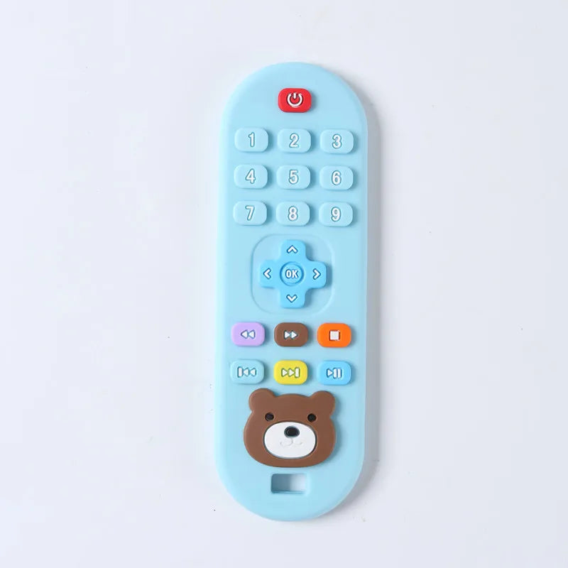 Silicone Remote Control Teether &ndash; Sensory Cute Cartoon Design B