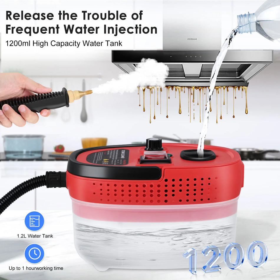 2500W Aukšto Slėgio Garų Valytuvas Nešiojamas Rankinis 1200ml