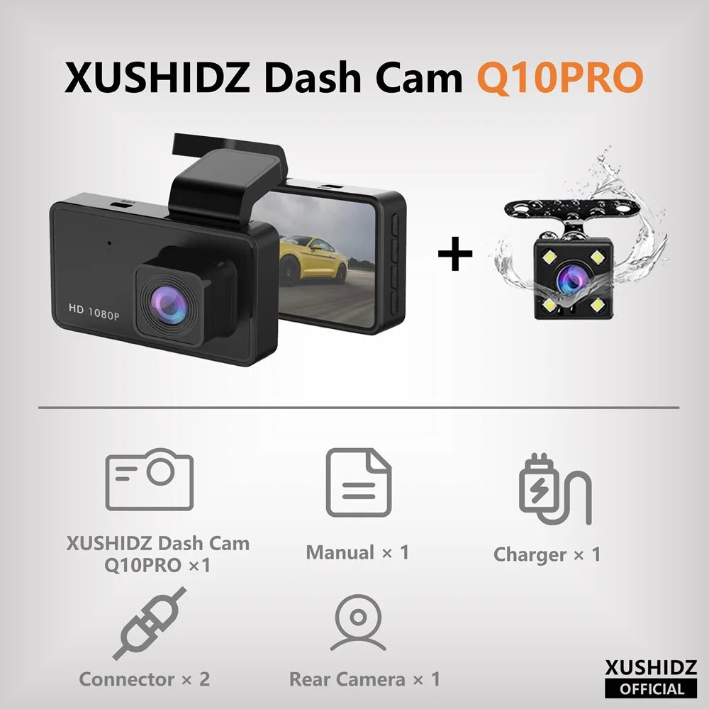 XUSHIDZ Q10 1080P Dash Cam Q10PRO n Rear Camera / None