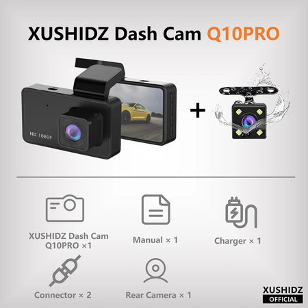 XUSHIDZ Q10 1080P Dash Cam Q10PRO n Rear Camera / None