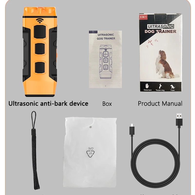 Ultrasonic Dog Repeller &ndash; Rechargeable LED Light Deterrent