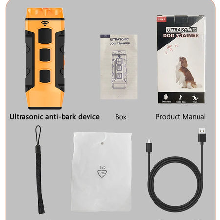 Ultrasonic Dog Repeller &ndash; Rechargeable LED Light Deterrent