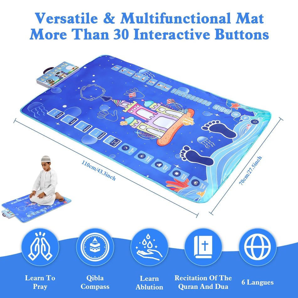 Elektronisk muslimsk böne matta interaktiv barn tasbih pärlor