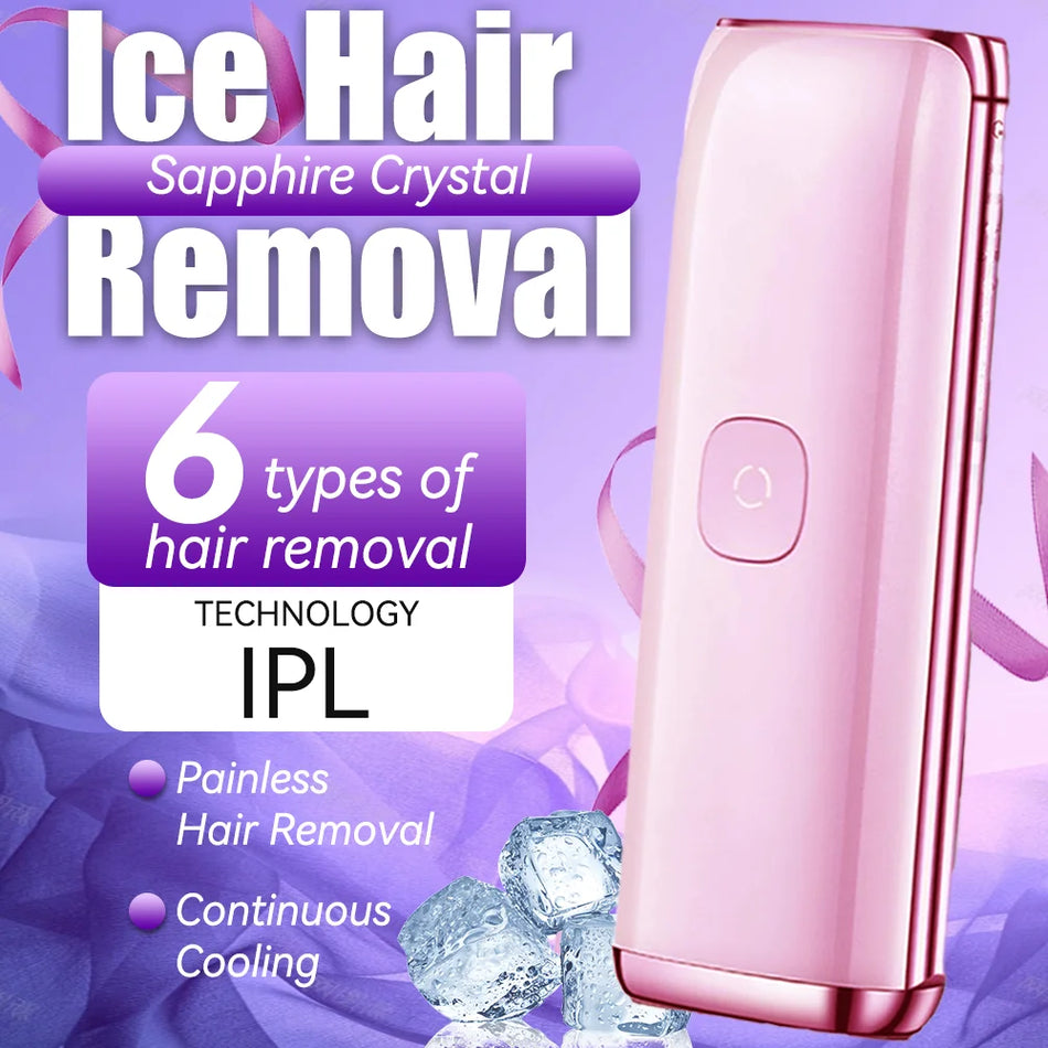Устройство для удаления волос IPL с охлаждением сапфировым, безболезненный эпилятор