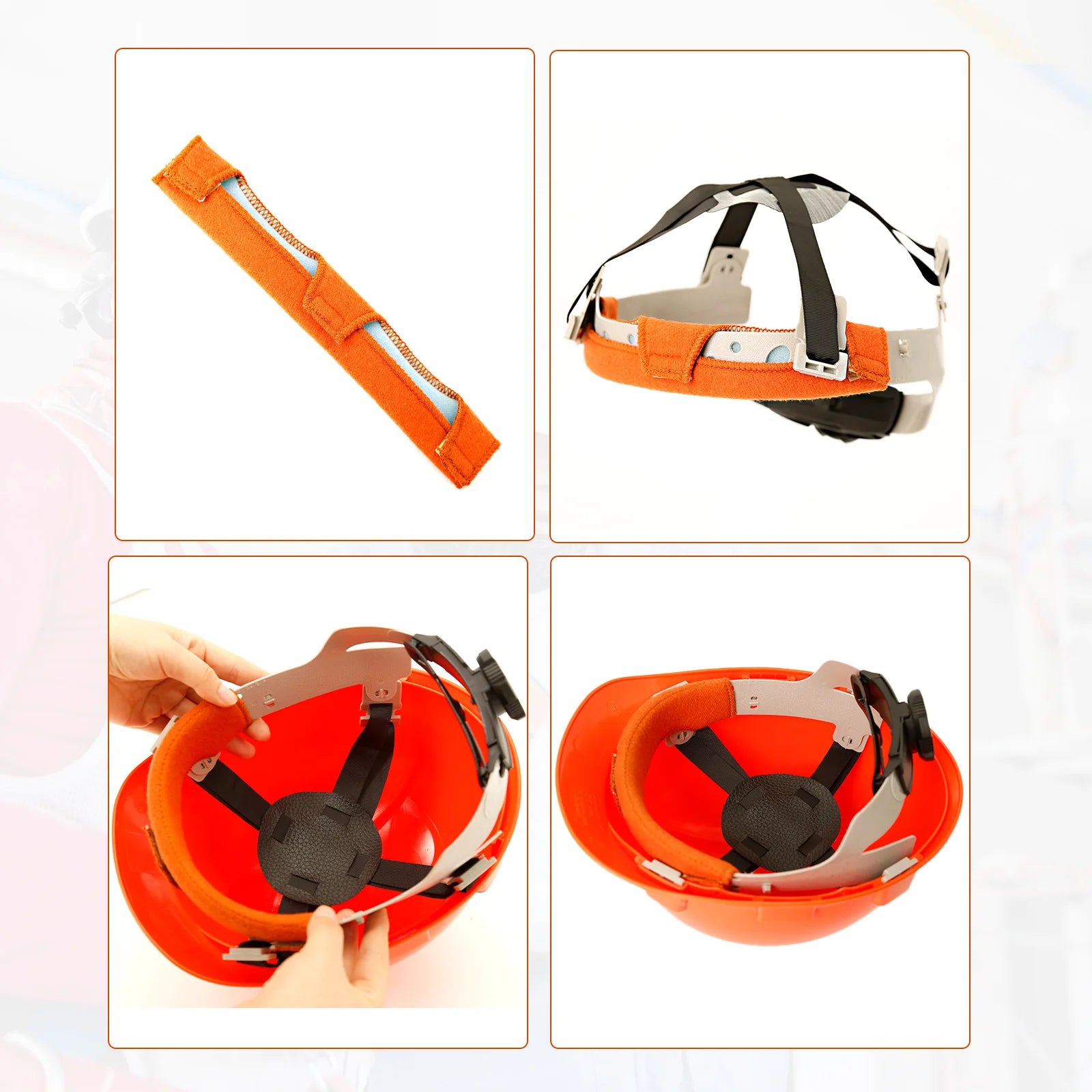 Universal Safety Helmet Sweatband &ndash; Washable Cotton Liner