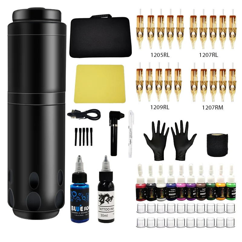 JC Tattoo Pen Kit Wireless PMU Power Supply Kit Pro