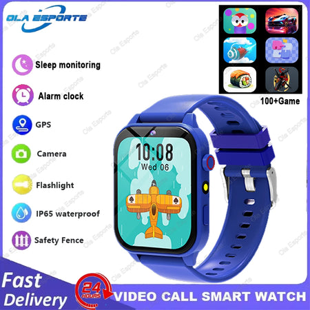 Ola Esporte Cate Kids Smartwatch 1.83 Inch &ndash; 18 Games Blue