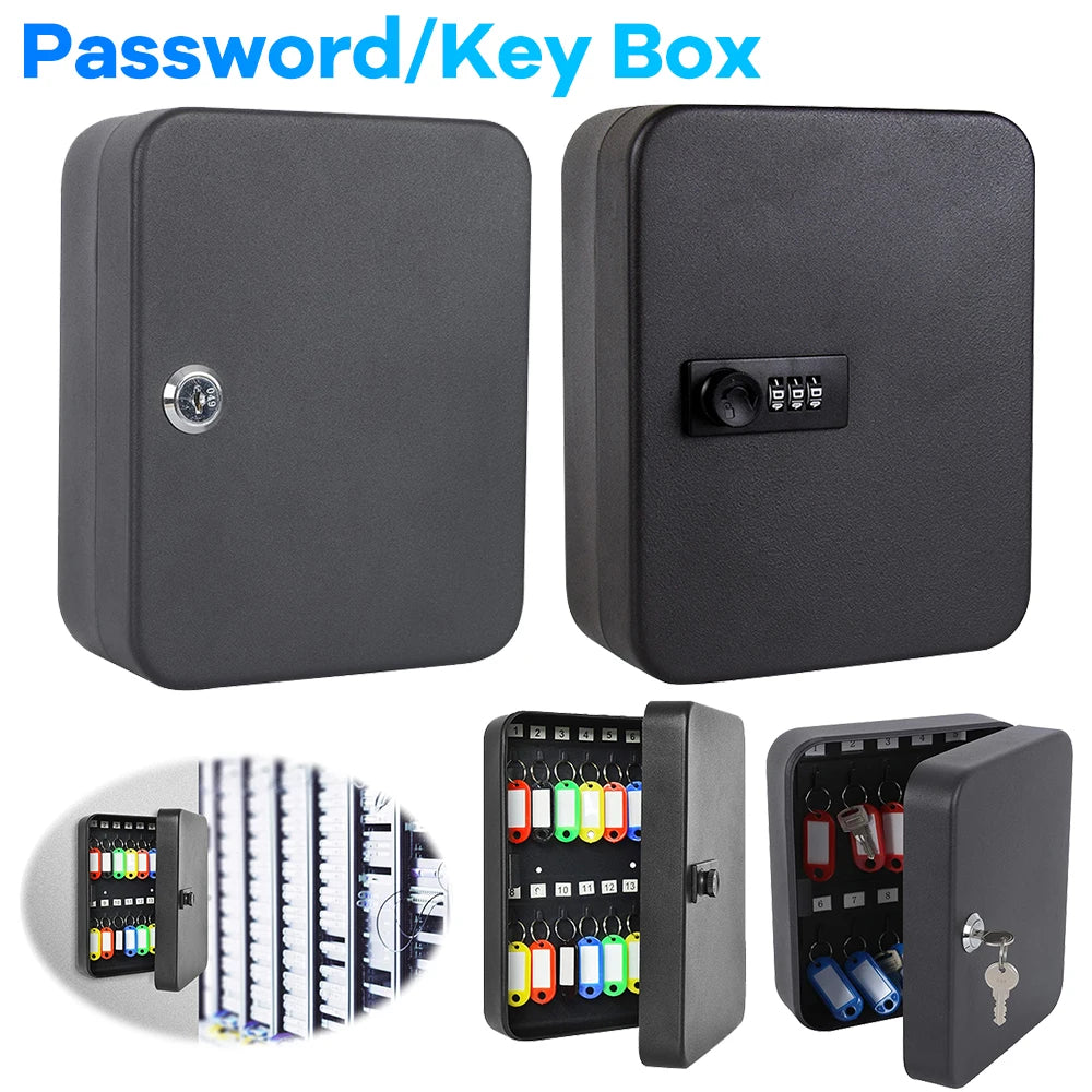 Combination Key Cabinet 20 Key Hooks &ndash; Wall Mount Lock Box