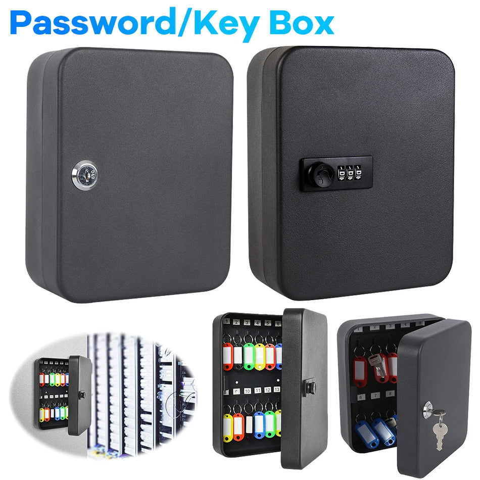 Combination Key Cabinet 20 Key Hooks &ndash; Wall Mount Lock Box