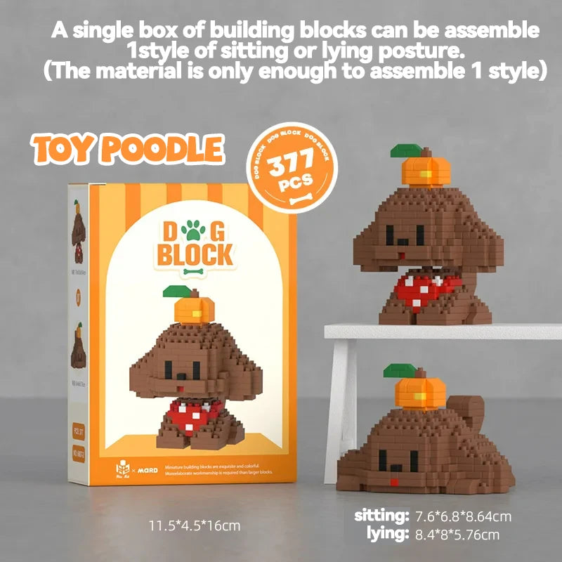 Cute Dog Building Blocks Set &ndash; Ideal Table Decor Gift TOY POODEL