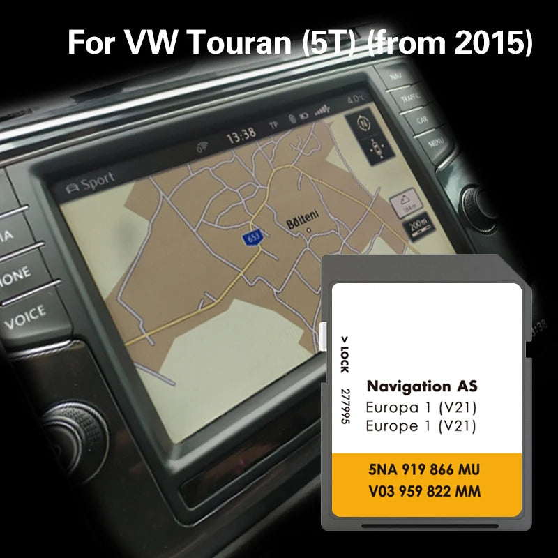 VW Touran 5T AS V21 2025 Map SD 32GB &ndash; Finland Netherlands CHINA / for VW Touran 5T