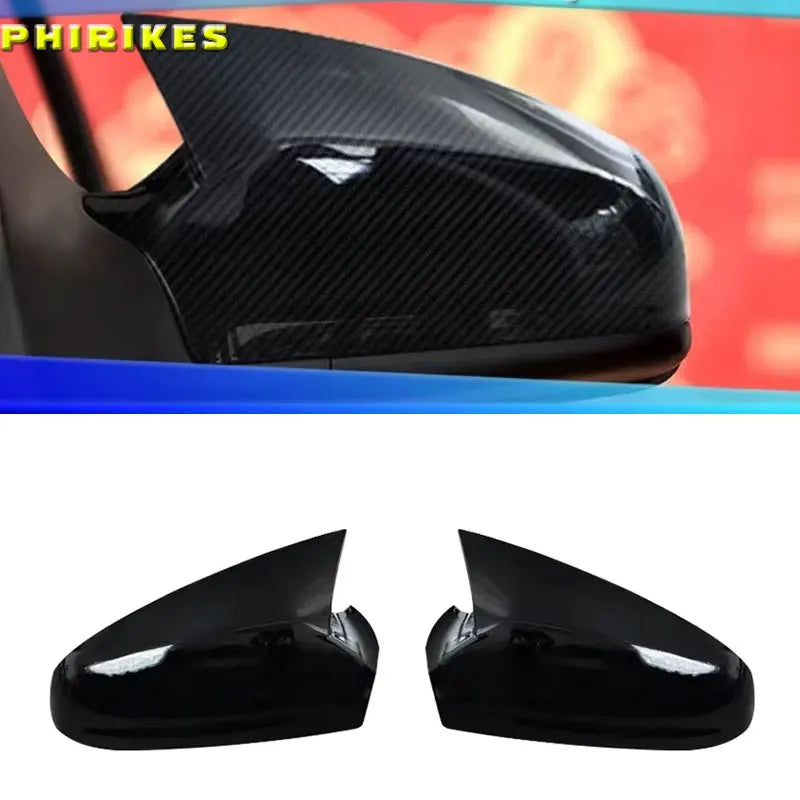 Oglekļa šķiedras izskata spoguļa vāks Opel Vauxhall Astra H