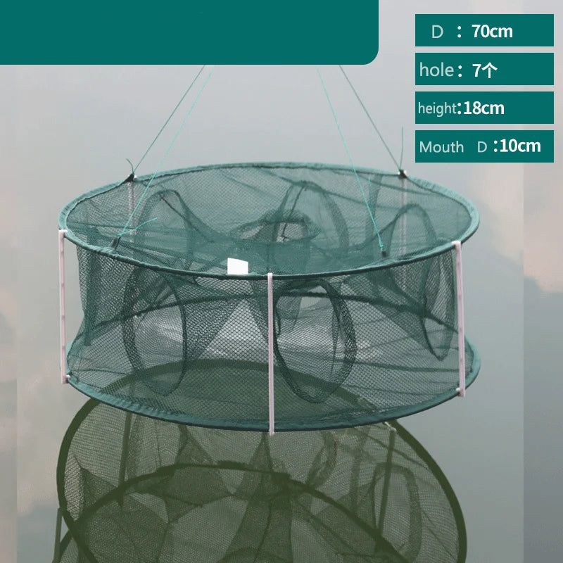 Automatic Fishing Nets - Durable, Portable Shrimp &amp; Crab Trap Cage 70CM / CHINA