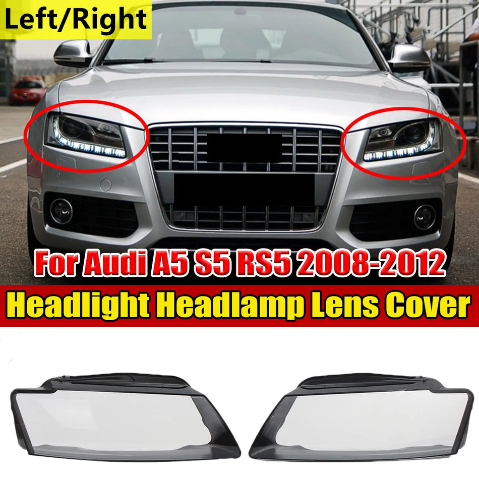 Cobertura transparente da lente do farol para Audi A5 S5 RS5 2008-2012
