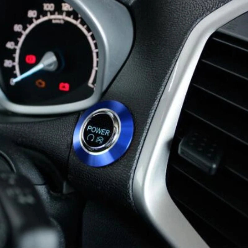 Kromirana naljepnica za poklopac prstena za pokretanje s gumbom za Ford EcoSport Fiesta MK7 (2009-2016)