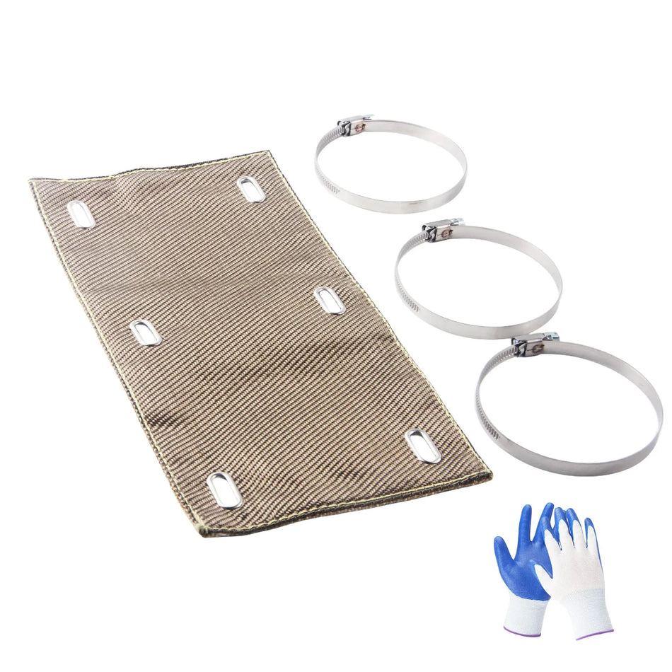 Dual Layer Titanium Exhaust Heat Shield With Silica Fabric