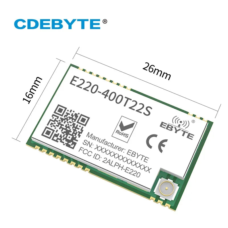 LLCC68 LoRa RF E220 400T22S 22dBm 433MHz ISM SMD Antenna