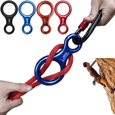35 KN 8 Small Climbing Descender Rappel Rings &ndash; Durable