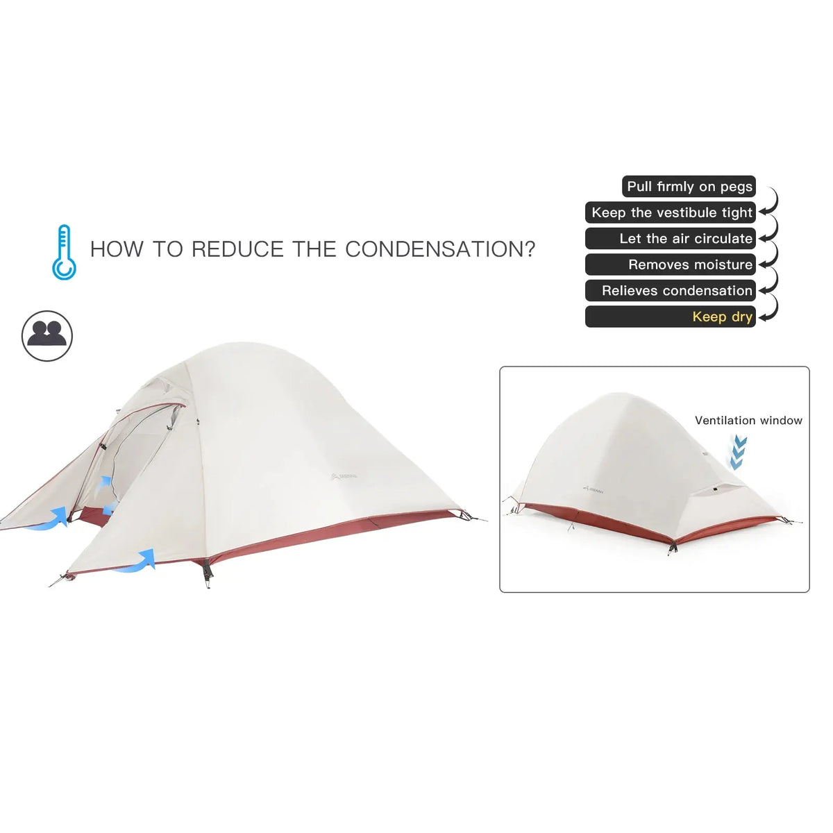 BISINNA Ultraleichtes 20D Nylon wasserdichtes Campingzelt für 1-2 Pers – InterCyprus Trading Ltd