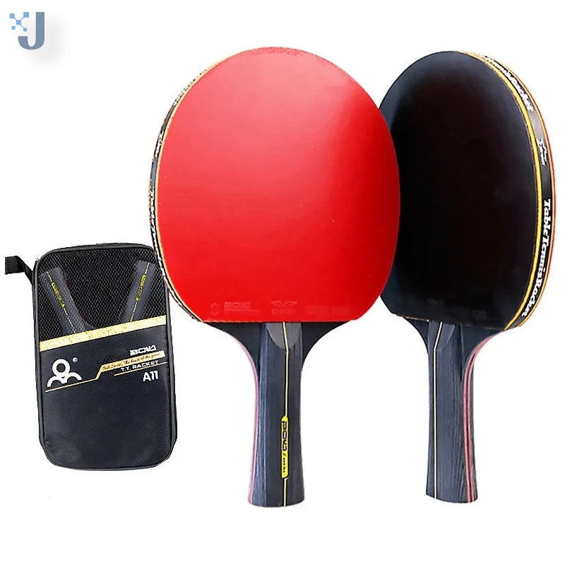 Set professionale di racchette da ping pong 2 pezzi con puntini in gomma