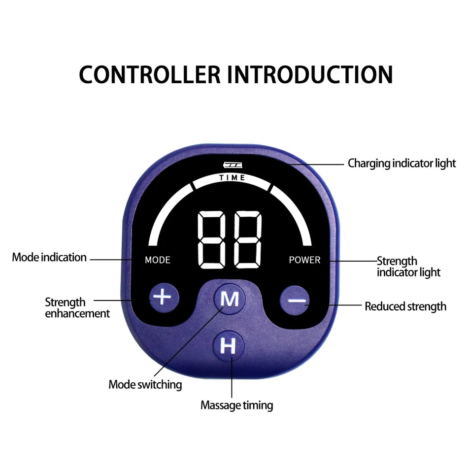 EMS Handskar Massage Svart Smärtlindring Blodcirkulation