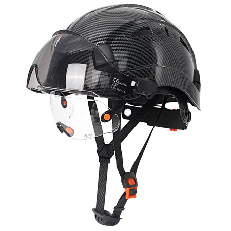 Aolamegs Carbon Fiber Safety Helmet &ndash; Visor And Goggles Double Goggles A