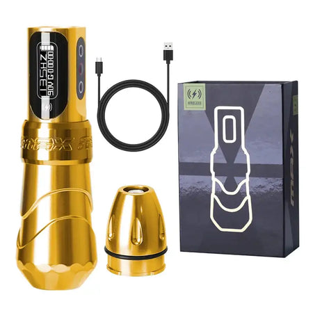 YILONG MAX Tattoo Machine Cartridge Pen &ndash; 2400mAh Battery glossy gold