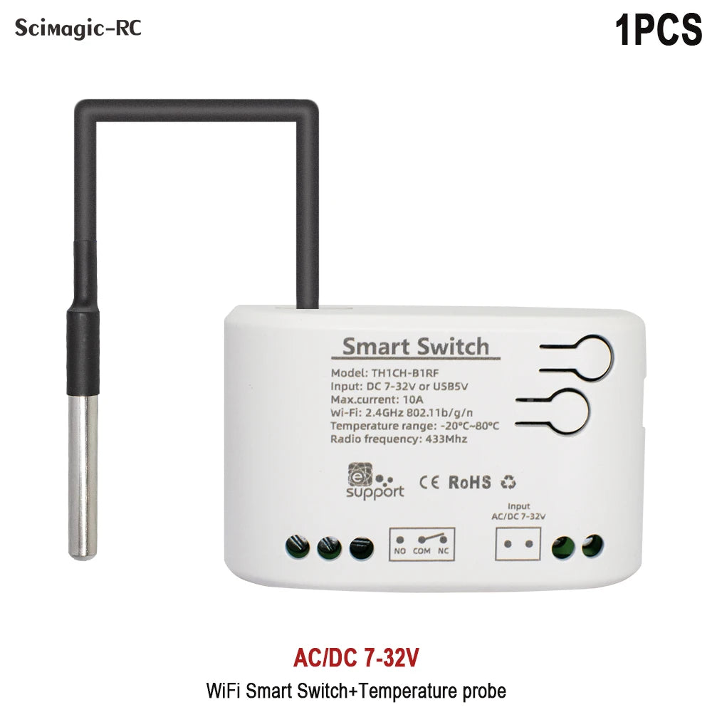 Smart Temp Humidity Wifi Switch 10A &ndash; Alexa And Google Home Temperature Switch 2