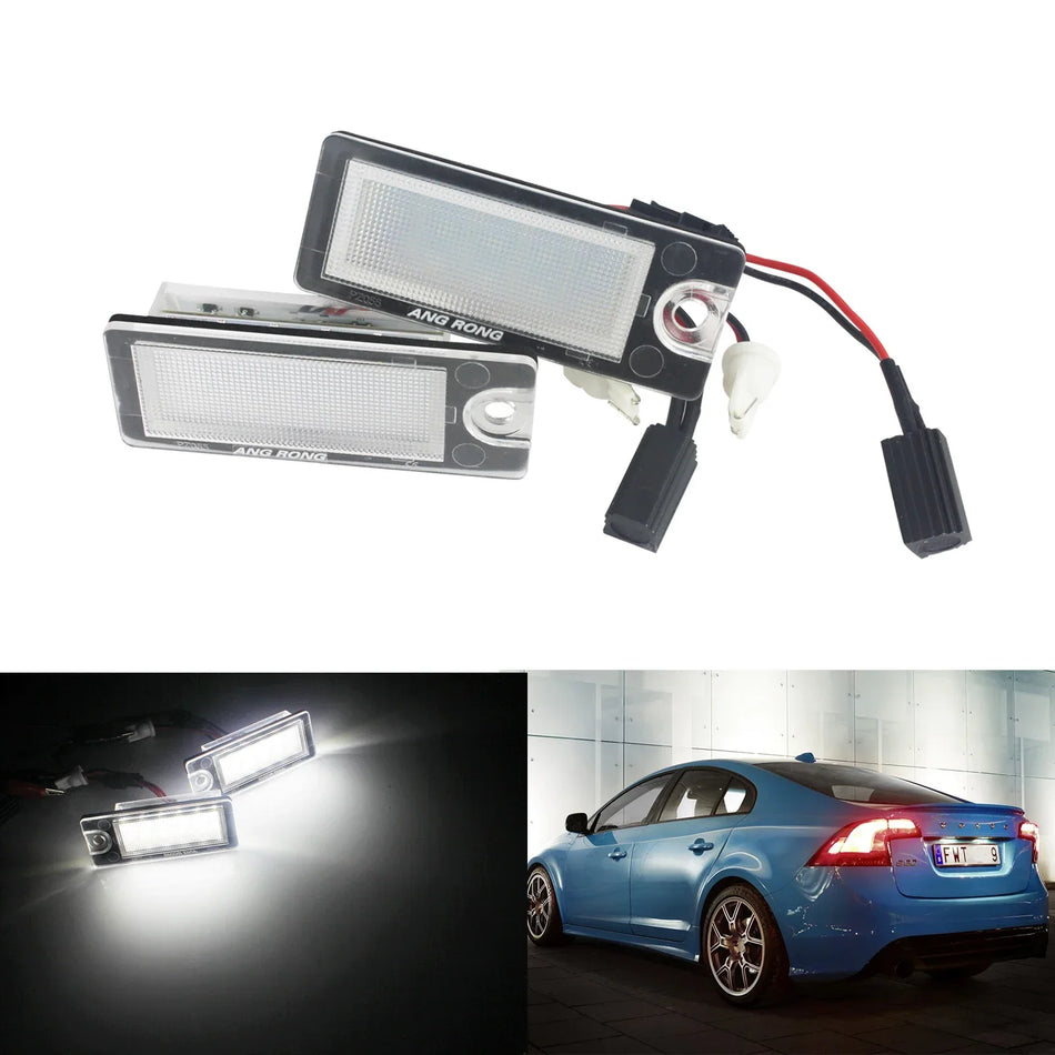 Rekisterikilven valot Volvo S60 S80 V70 XC70 XC90 2x LED CANBUS valkoinen auton ulkovalaistuksen päivitys
