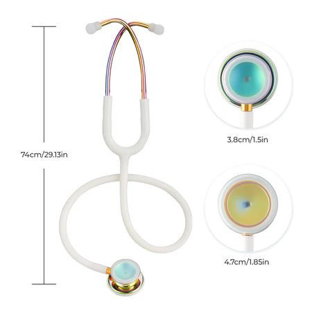 Double Sided Stethoscope &ndash; Excellent Acoustic Effect White-Rainbow