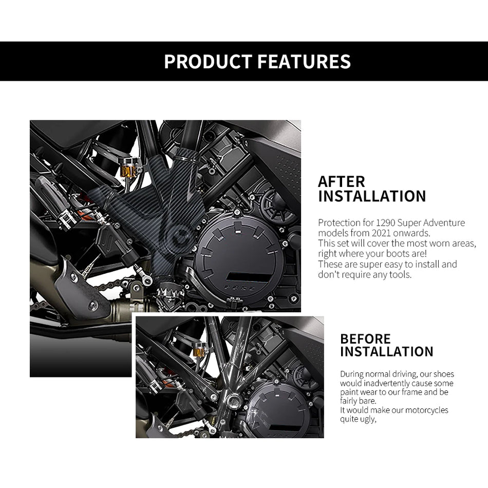 KTM 1290 Super Adventure R and S Frame Guard Protection Cover, Bumper Frame Protector for 2021-2022